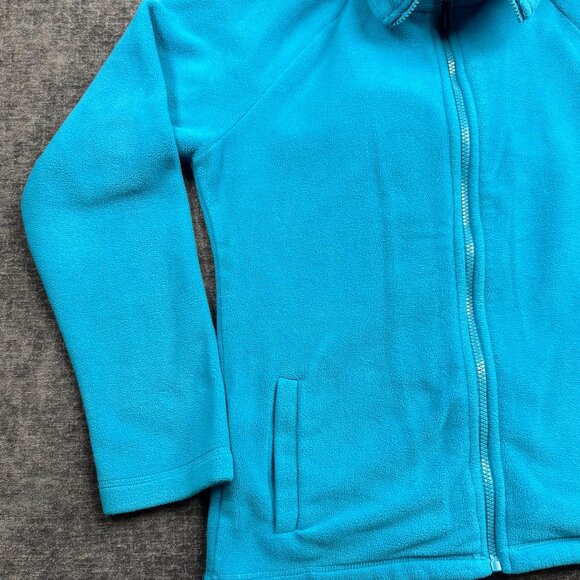 Calvin Klein Performance Women’s Fleece Jacket Medium Blue Full Zip Embroidered - Picture 4 of 11
